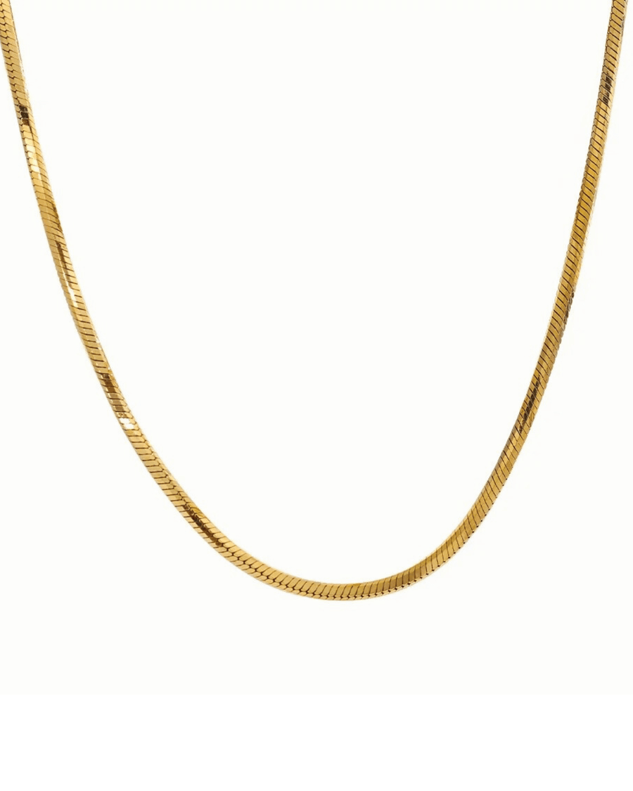 18K Gold Long Chain Necklace