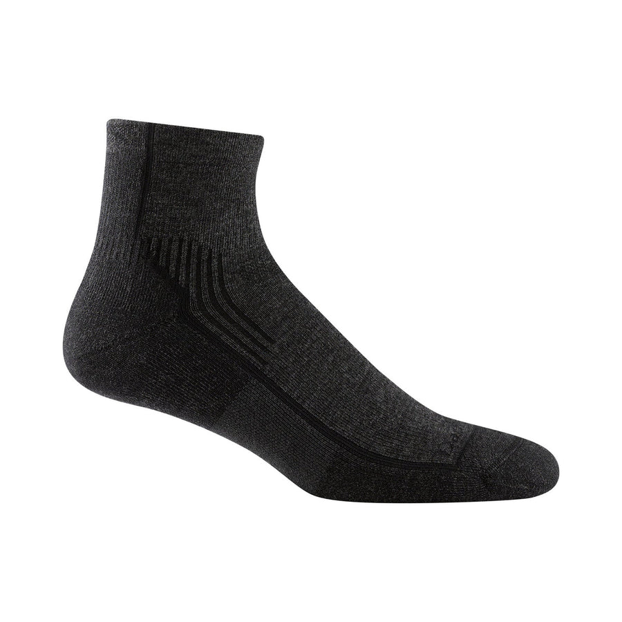 Darn Tough Mens Merino Wool Quarter Midweight Seamless Hiking Socks L / Onyx Black – Lifetime Guarantee