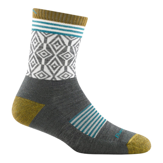 Darn Tough Ladies Patterned Micro Crew Hiking Merino Socks M / Gray – Lifetime Guarantee