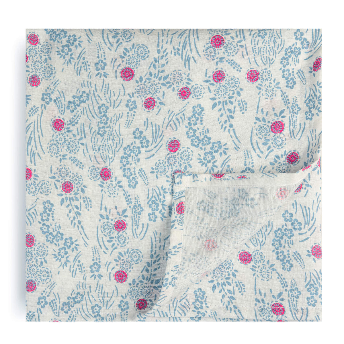Organic Cotton Muslin Baby Blanket: Cherry Blossom | color: White Blossom | size: One Size