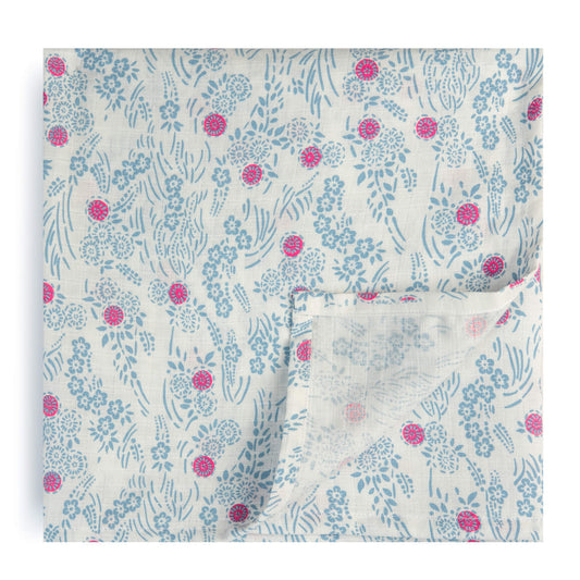 Organic Cotton Muslin Baby Blanket: Cherry Blossom | color: White Blossom | size: One Size