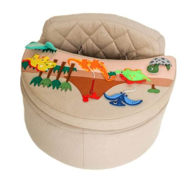 Activity Sessel rund Activity Sessel Rondo beige mit Dino Auflage (Stückliste)