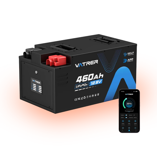 Vatrer 12V 460Ah 大容量リチウムバッテリー｜自己加熱機能搭載・300A BMS内蔵・5kWh RV・キャンピングカー用 JP - 1 PACK