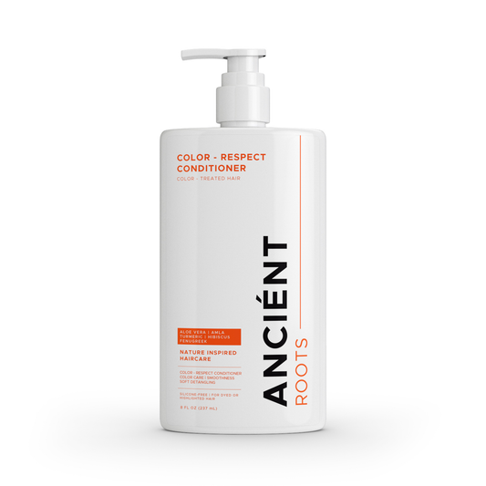 Ancient Roots Color-Respect Conditioner for Color-Treated Hair, Silicone Free Conditioner for Dyed Highlighted Hair, Aloe Vera Amla Turmeric Hibiscus 