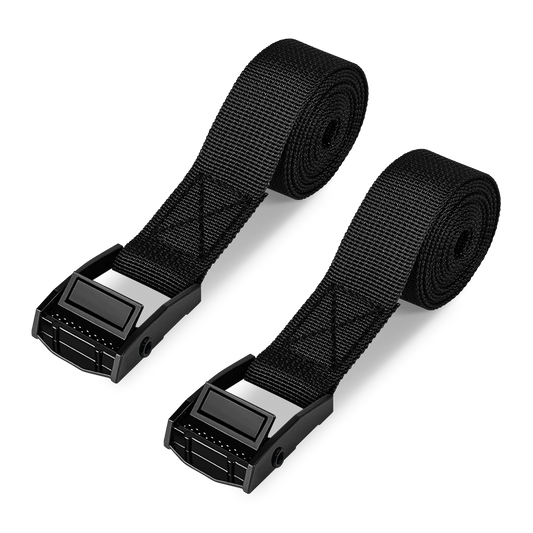 Vatrer Ratchet Straps for Golf Cart Battery, 1.46in * 6.56ft Adjustable Black Polyester Buckle Lashing Straps 2 PCS