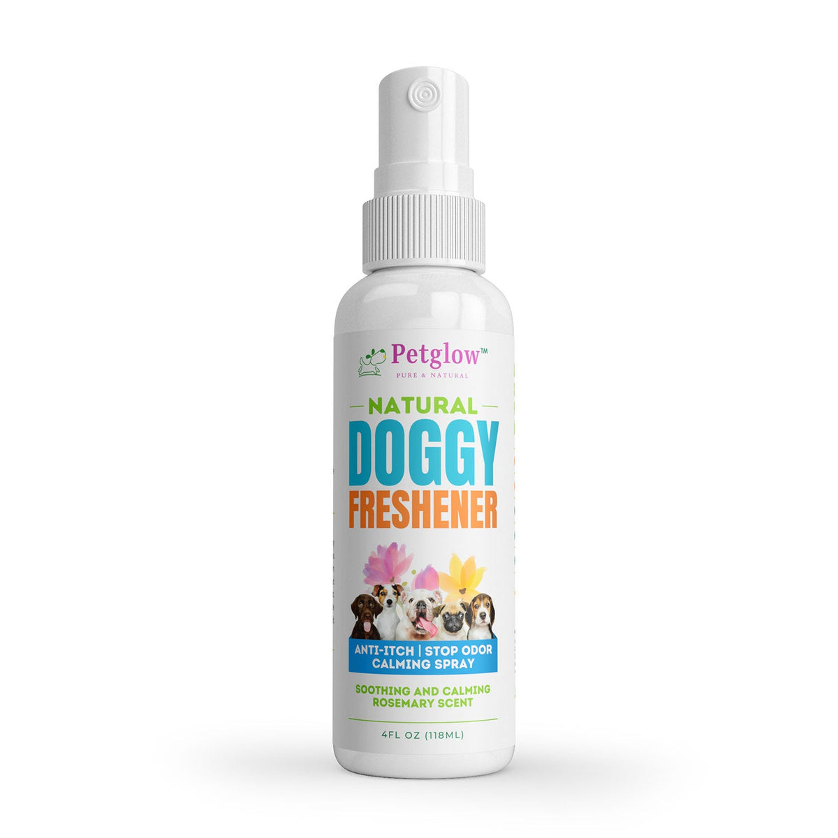 Petglow Natural Pet Odor Eliminator Spray for Dogs, Deodorizer with Neem, Ginger and Rosemary Extracts, Odor Controlling, Lasting Freshness