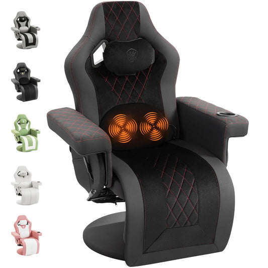 Dowinx Recliner Chair with Massage Lumbar LS-66D3A Black