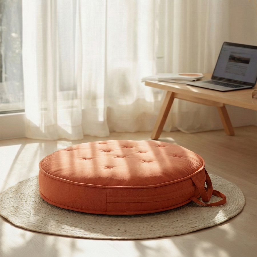 2 in 1 Cookie seat cushion - Cinnamon / Round