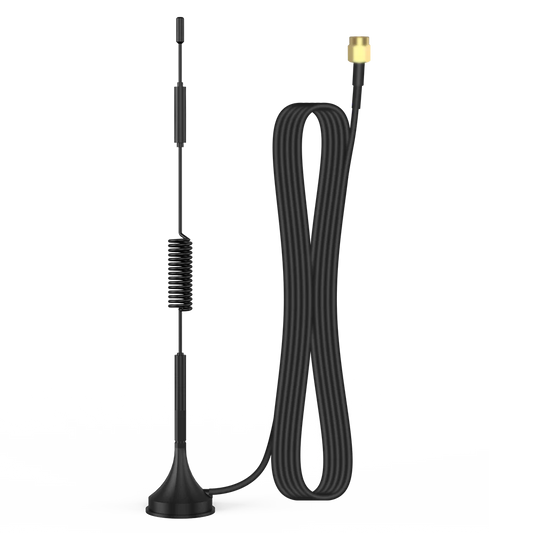 Dual Band WiFi 2.4/5.8GHz 18dBi SMA Antenna Suction Cup Antenna Bluetooth Signal Booster with 5Meters Cable for Vatrer Golf Cart Battery