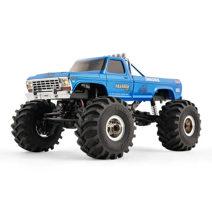 FMS 1:24 FCX24 2.4GHz 4WD Max Smasher RTR Monster BigFoot RC Truck with V2 Huge Tires - Blue