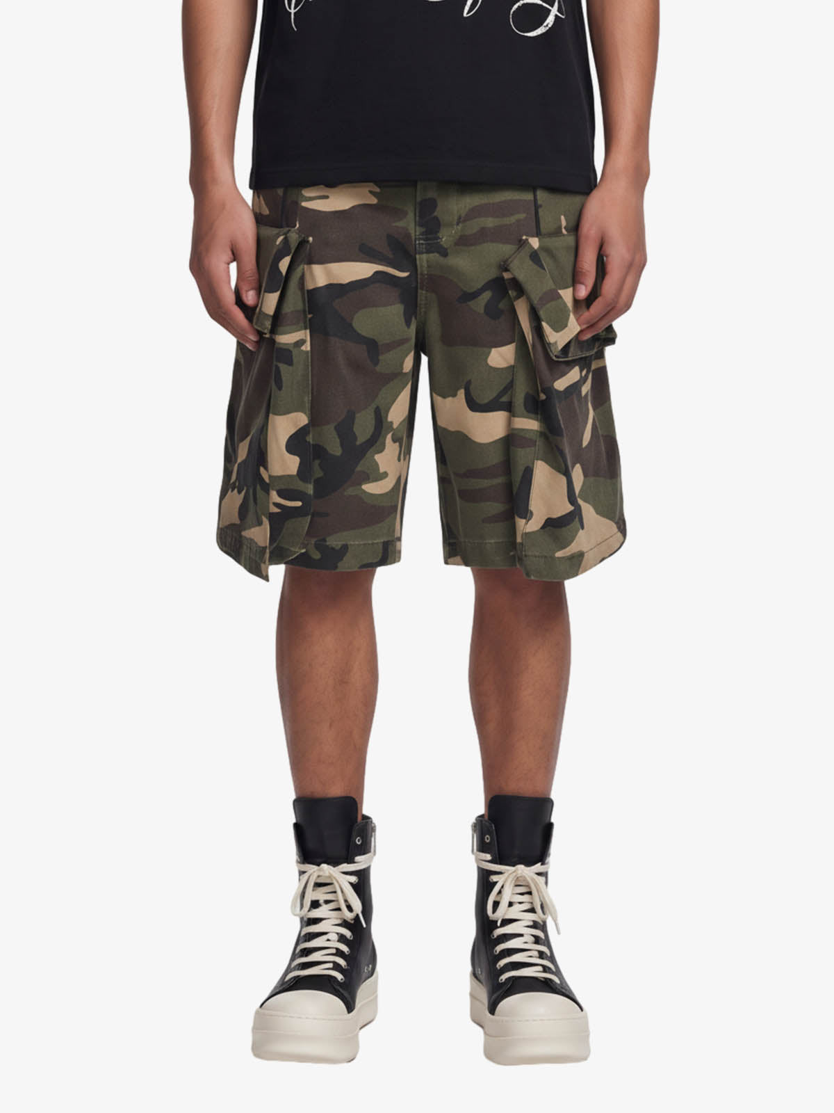 Camouflage Cotton Cargo Multi Pocket Jorts - 2646 - Classic Camouflage / M