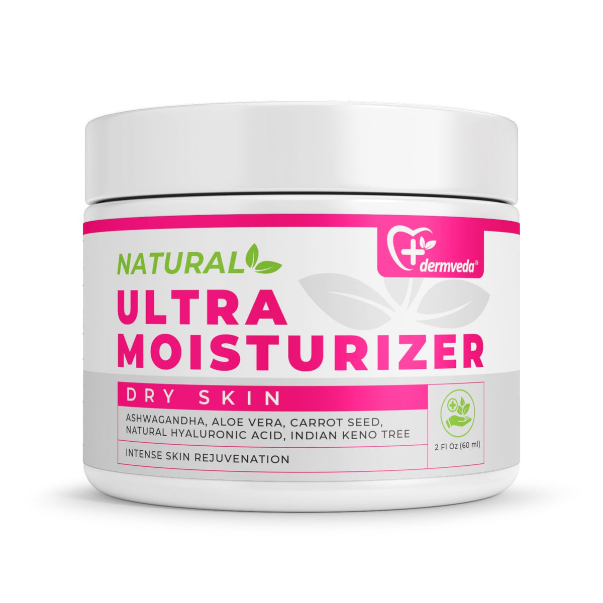 Dermveda Ultra Moisturizer for Dry Skin, Intense Hydration with Ashwagandha and Aloe Vera, Nourishing and Skin Rejuvenation Treatment for Dry Dkin