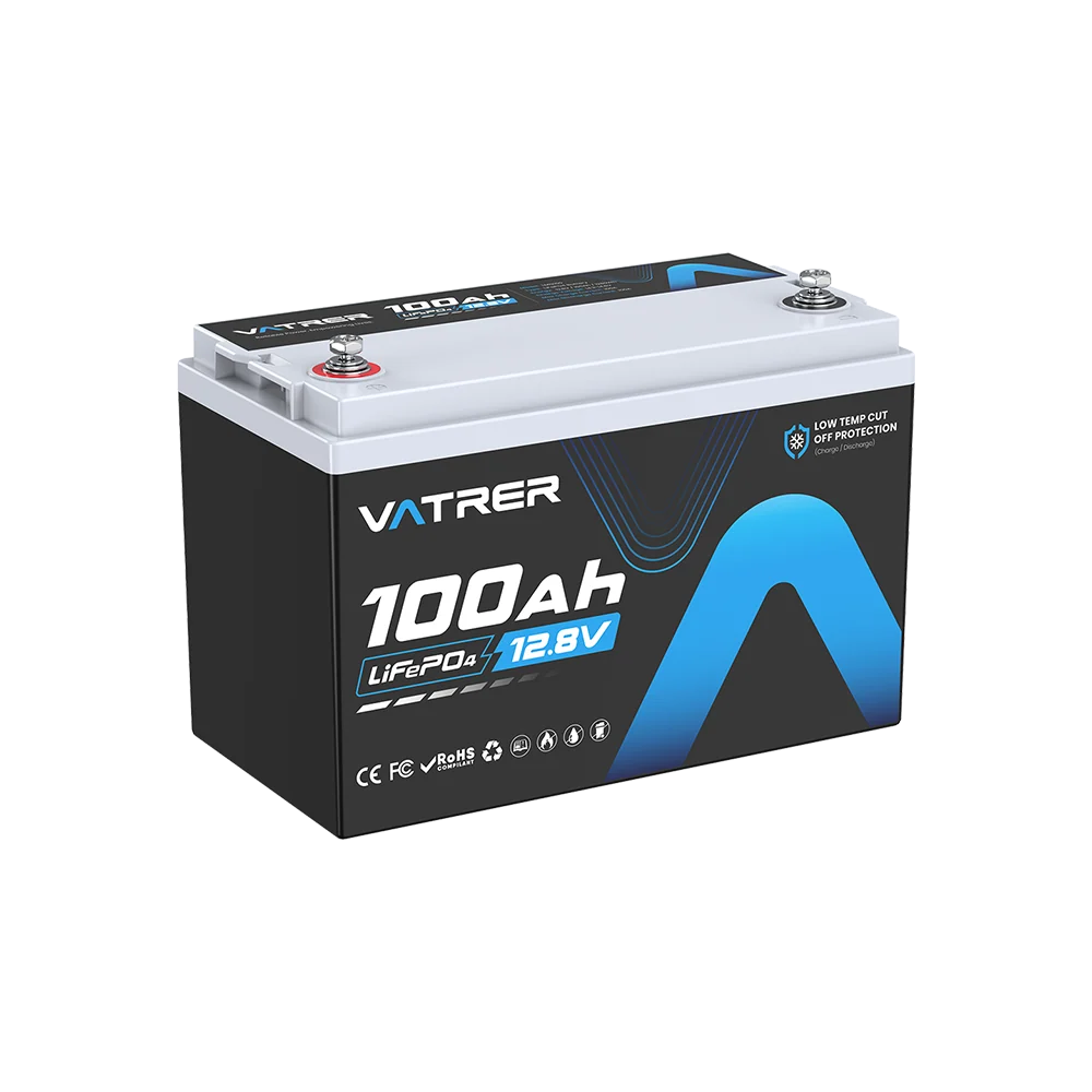 Vatrer 12V 100Ah 低温カットオフ LiFePO4 リチウムバッテリー JP - 1 PACK