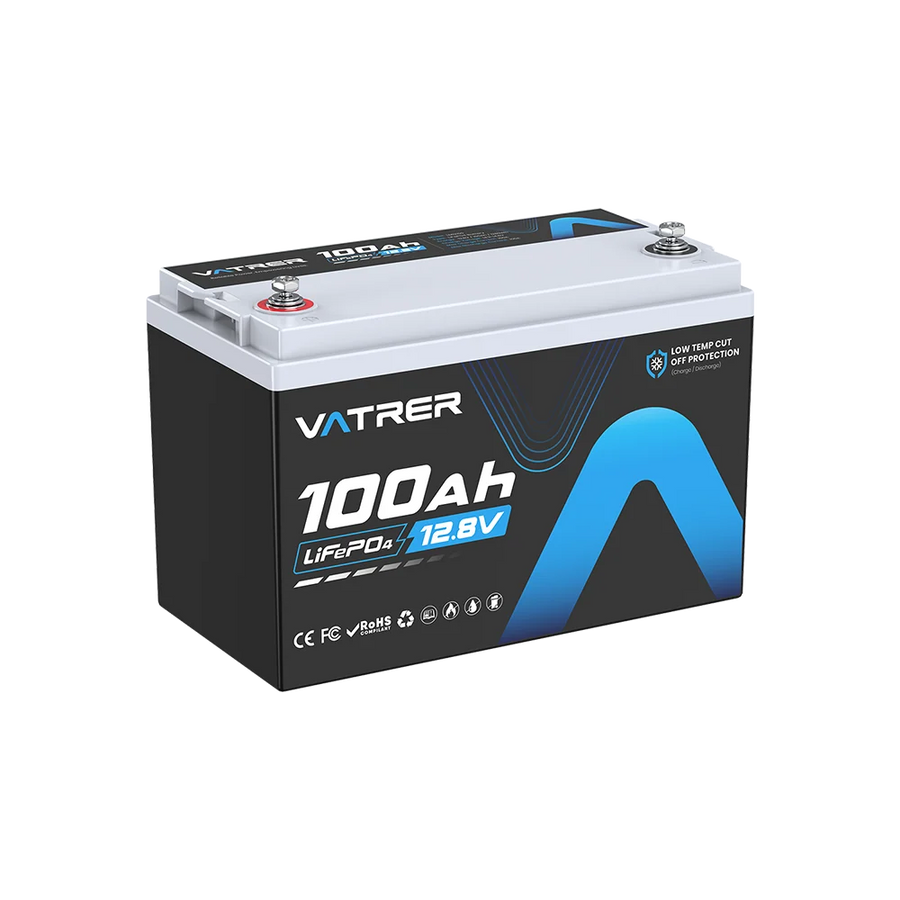 Vatrer 12V 100Ah 低温カットオフ LiFePO4 リチウムバッテリー JP - 1 PACK