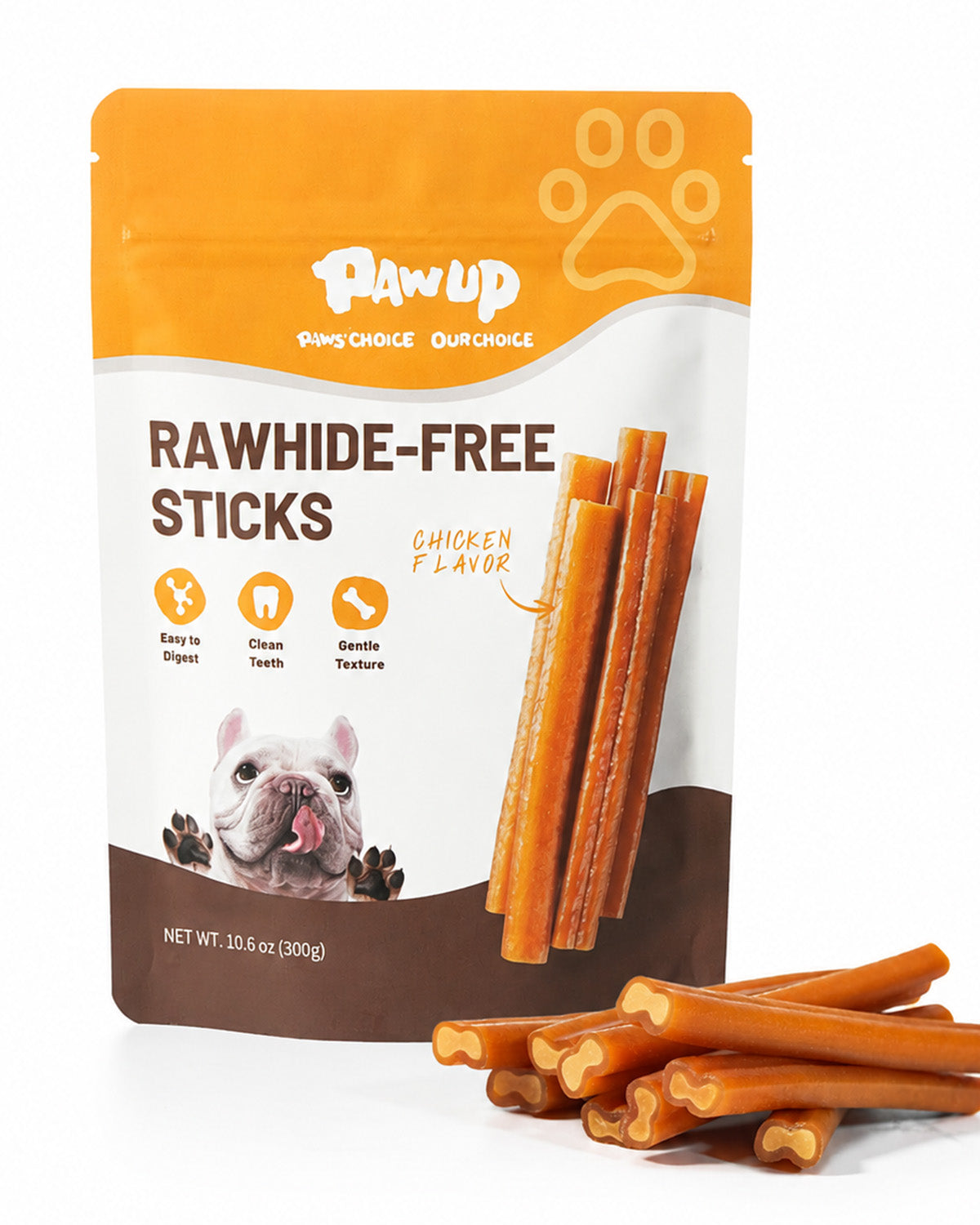 PAWUP Rawhide-Free Chicken Chew Sticks Dogs Treats, 5 Inch