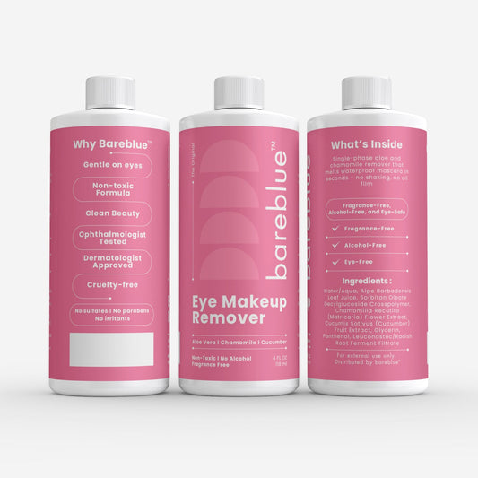 Bareblue Eye Makeup Remover. Aloe Vera , Chamomile, Cucumber, Non Toxic Formula