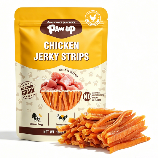 Chicken Jerky Strip Dog Treats, Natural Training Snacks for Dogs, 10.4 oz