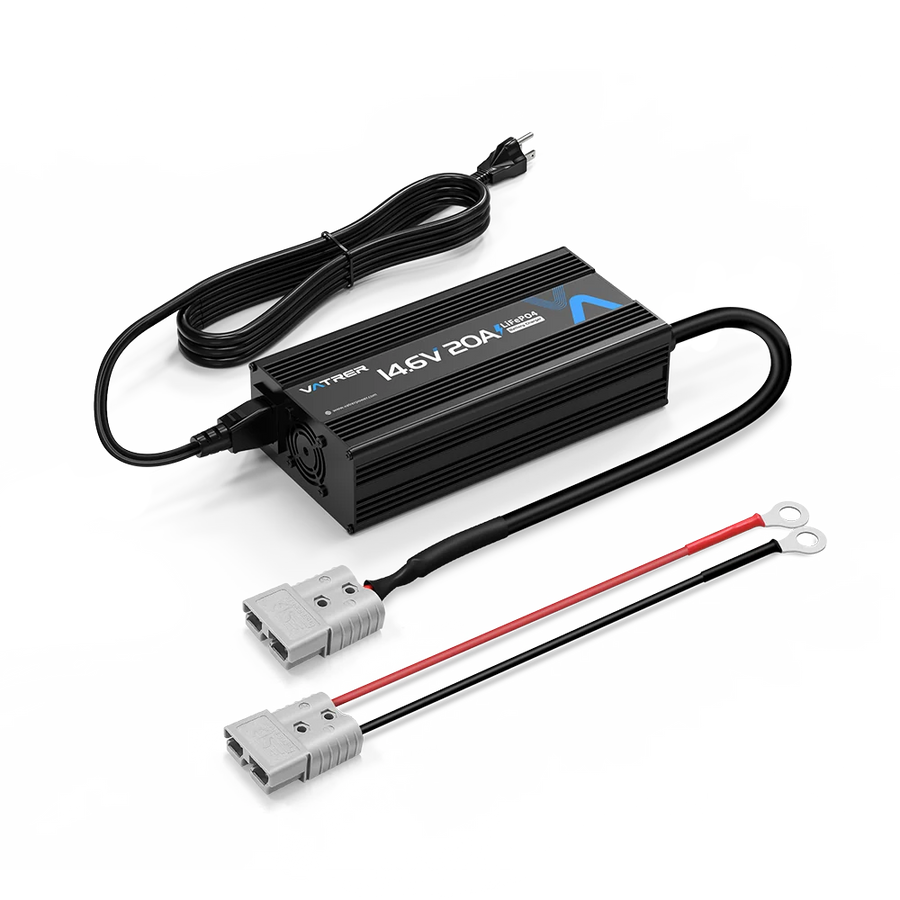 Vatrer 14.6V 20A Intelligent AC-DC 12V Lithium Iron Phosphate Battery Charger