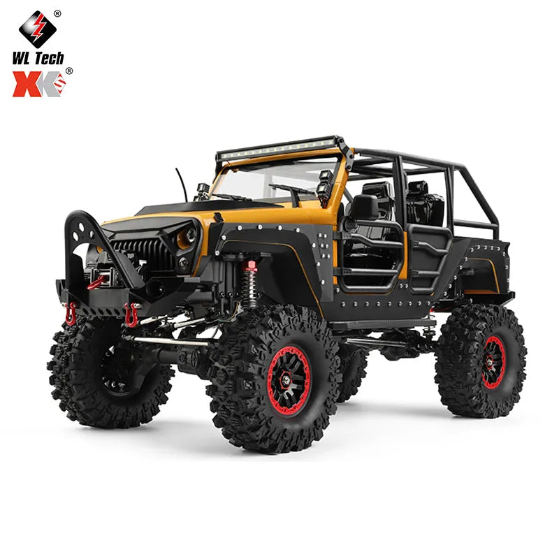WLTOYS 104026 1/10 Scale 11 km/h 2.4 GHz 4WD RC Rock Crawler - Yellow / without winch