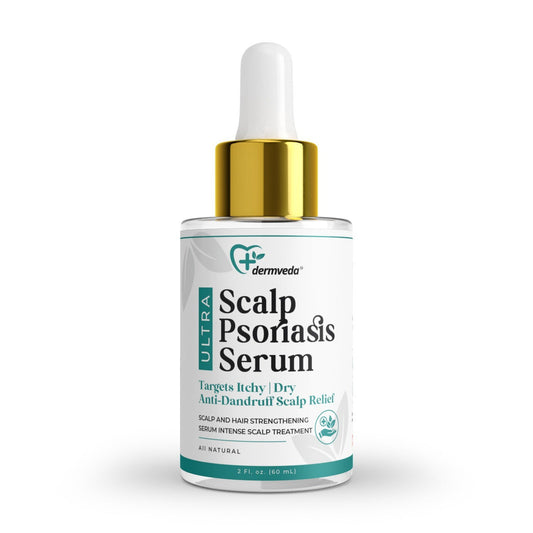 Dermveda Ultra Scalp Psoriasis Serum with Sulfur &amp; Curcuma Longa for Itchy, Dry and Inflamed Scalp