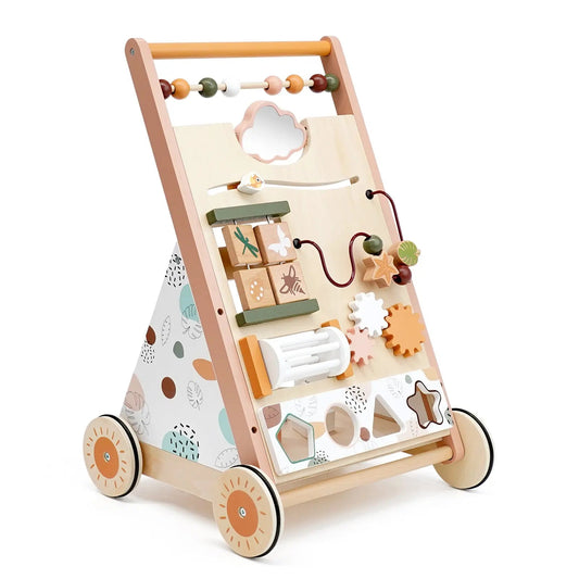 Wooden Baby Walker for Toddlers | Adjustable Speed