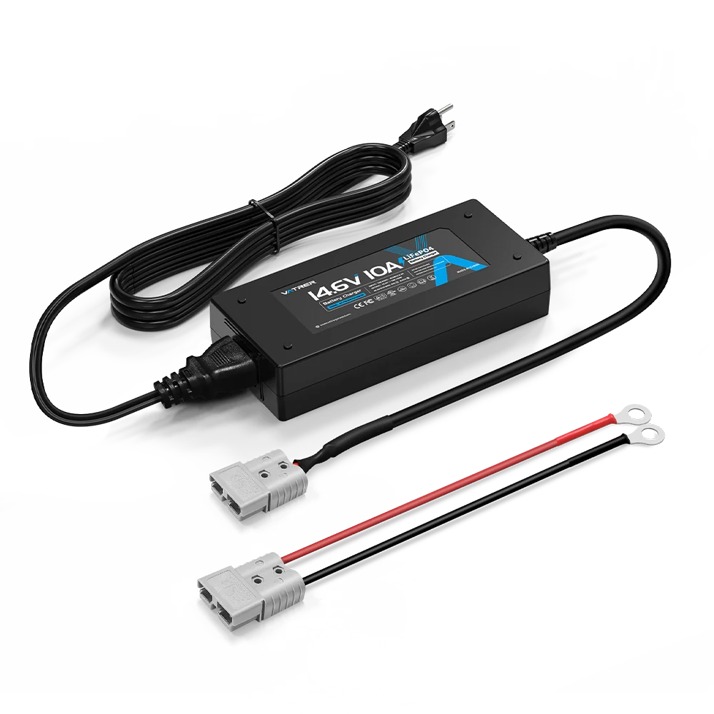 Vatrer 14.6V 10A Intelligent AC-DC Charger for 12V Lithium Iron Phosphate EU