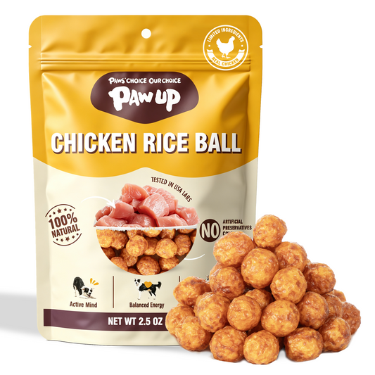 PAWUP Chicken Natural Dog Treats, Popcorn-Inspired Crunchy Bites, Healthy Reward or Training Treat for Small, Medium and Large Dog, 2.5oz