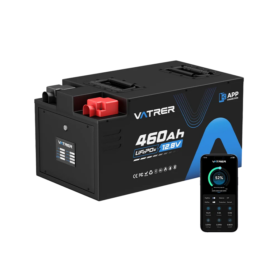 Vatrer 12V 460Ah Bluetooth RV Lithium Battery 300A BMS - Upgrade / 1 PACK