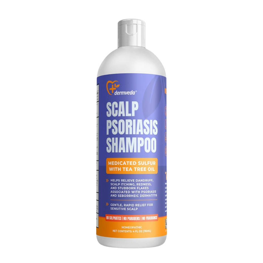 DERMVEDA Scalp Psoriasis Shampoo – Medicated Scalp Treatment for Psoriasis, Seborrheic Dermatitis; Fungus