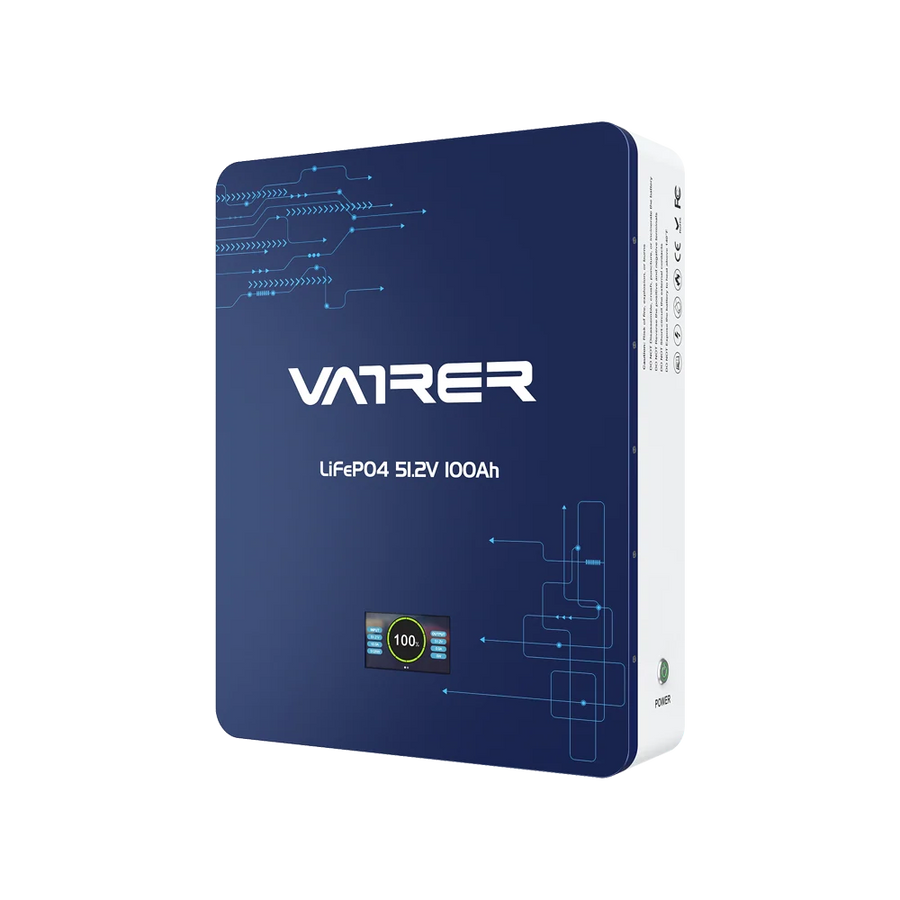 Vatrer 51.2V 100Ah 壁掛けリチウムソーラーバッテリー JP - 1 PACK