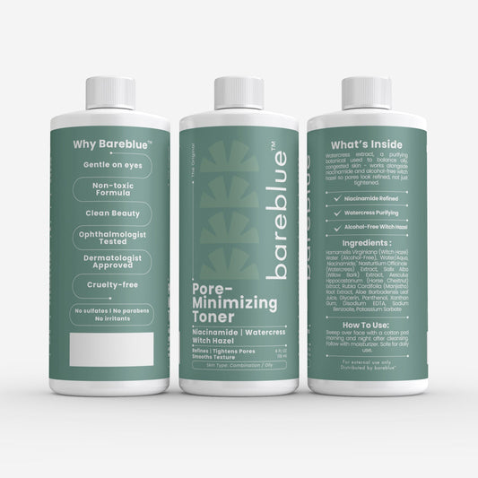 Bareblue Pore-Minimizing Toner with Niacinamide &amp; Witch Hazel, Facial Toner for Combination &amp; Oily Skin, 4 fl oz