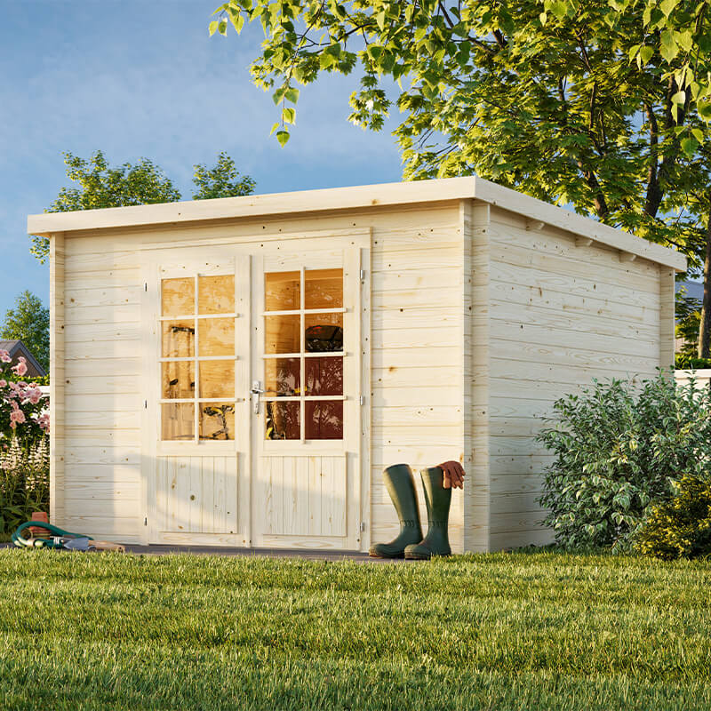 Palmako Ella 2 3.2m x 3.2m Log Cabin Summer House (28mm)