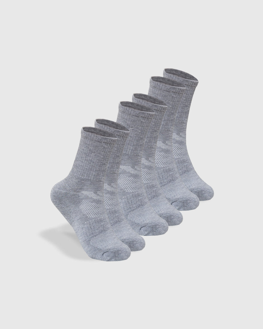 True Classic Heather Gray Half Crew Socks 3-Pack | Medium