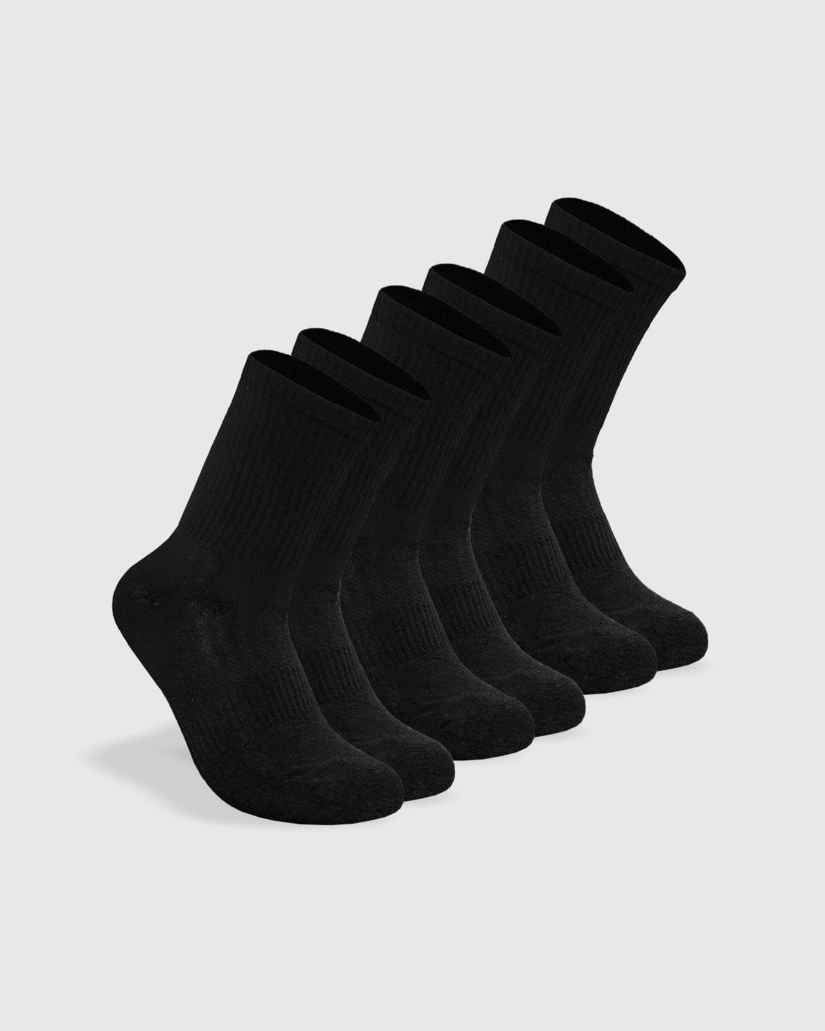 True Classic Black Half Crew Socks 3-Pack | Medium