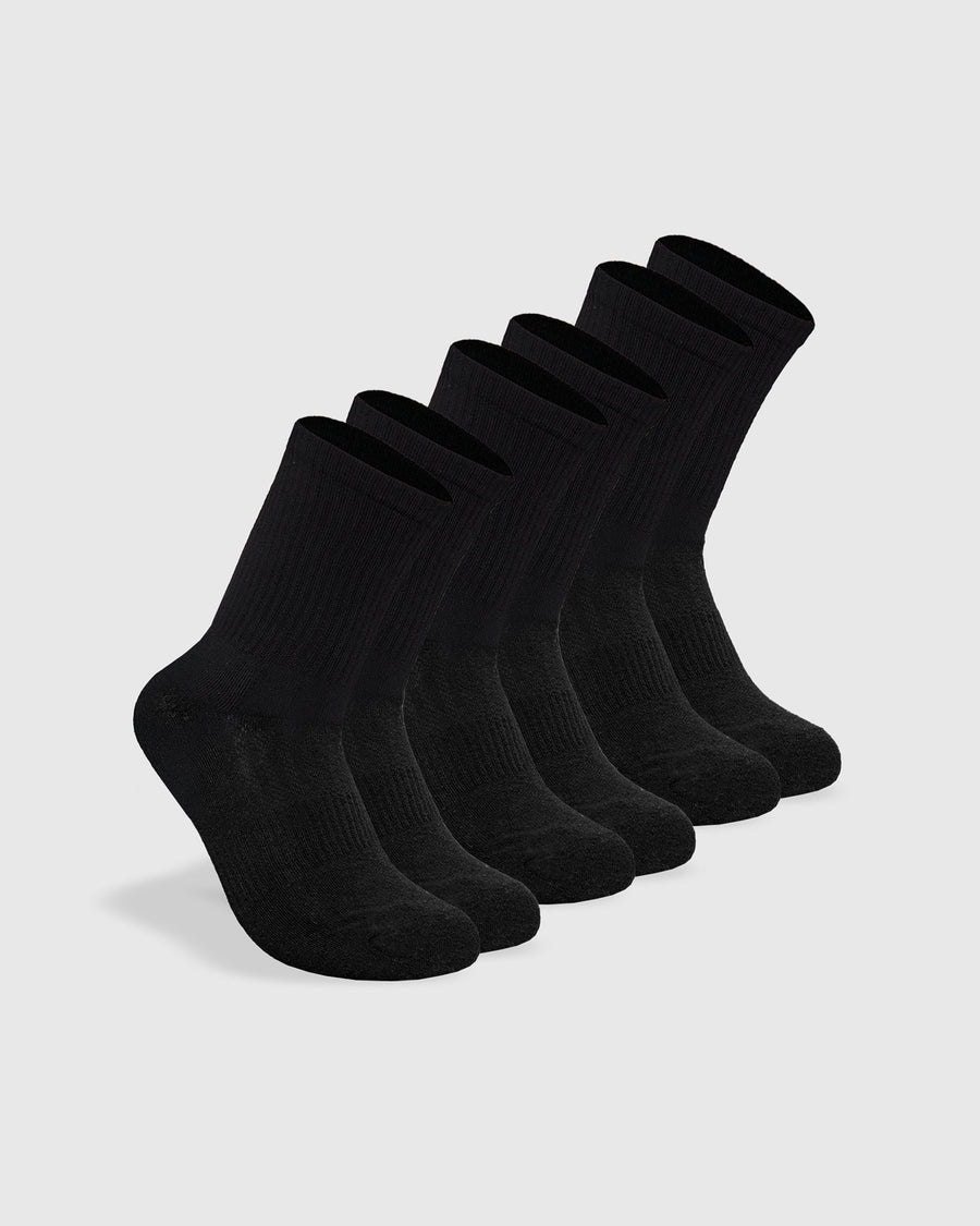 True Classic Black Half Crew Socks 3-Pack | Medium