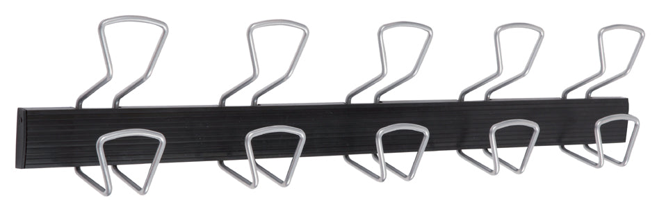 ALBA Wandgarderobe , PRO5, , 5 Haken, grau/schwarz
