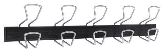 ALBA Wandgarderobe , PRO5, , 5 Haken, grau/schwarz