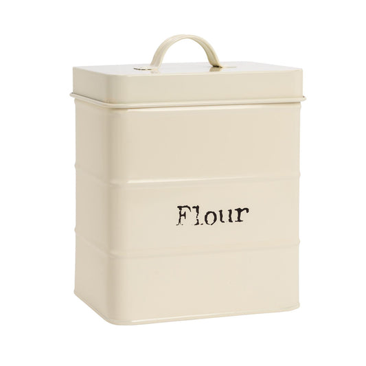 Vintage Flour Tin - Cream