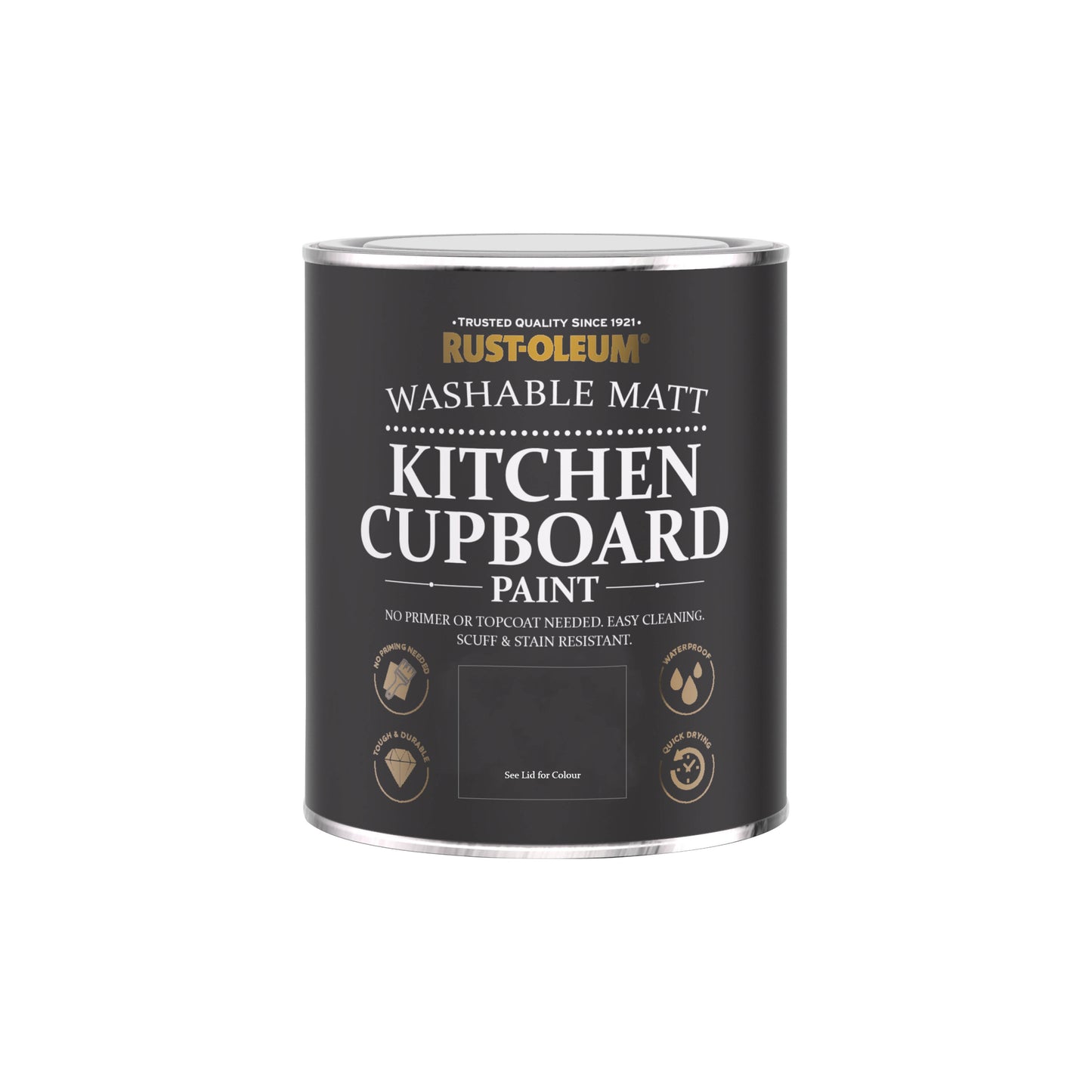 Rust-Oleum Yellow Matt Finish Kitchen Cupboard Paint - Dijon 750ml
