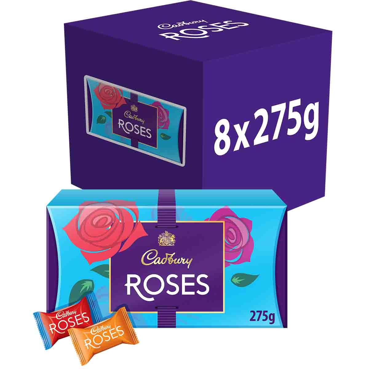 Cadbury Roses Chocolate Gift Carton 275g (Box of 8)