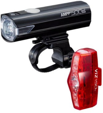 Cateye AMPP 500S Lumens & VIZ 150 Lumens USB Rechargeable Light Set
