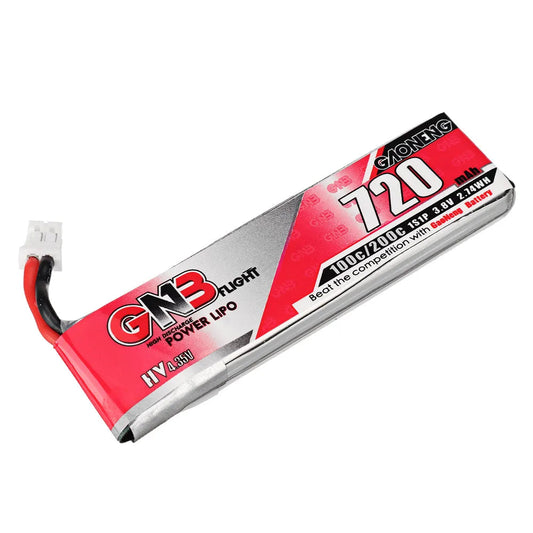 GAONENG GNB 3.8V 720mAh 100C 1S LiPo Battery PH2.0 Plug(Pack of 4)