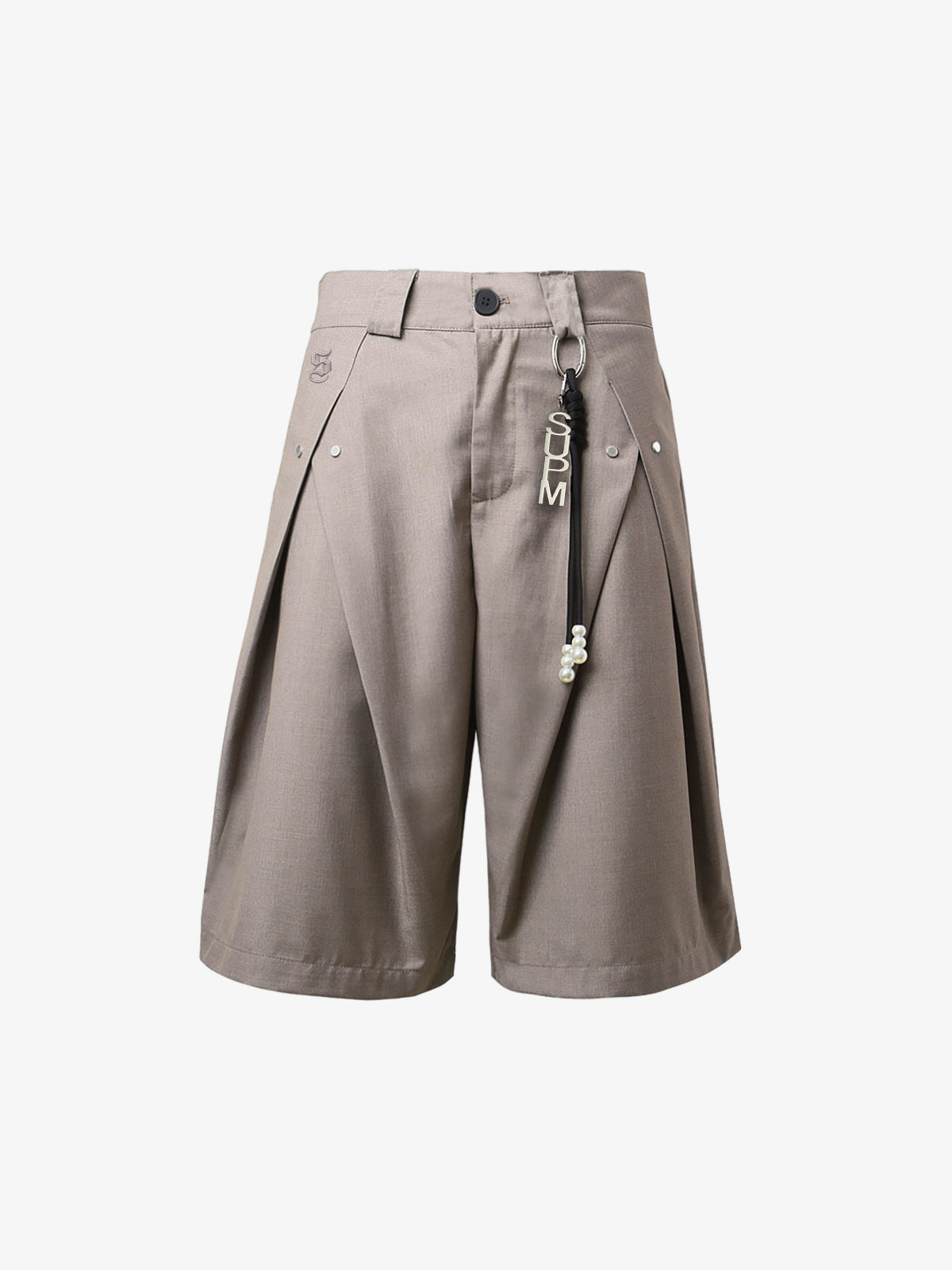 Vintage Deconstructed Pleated Shorts - 2580 - Light Brown / S
