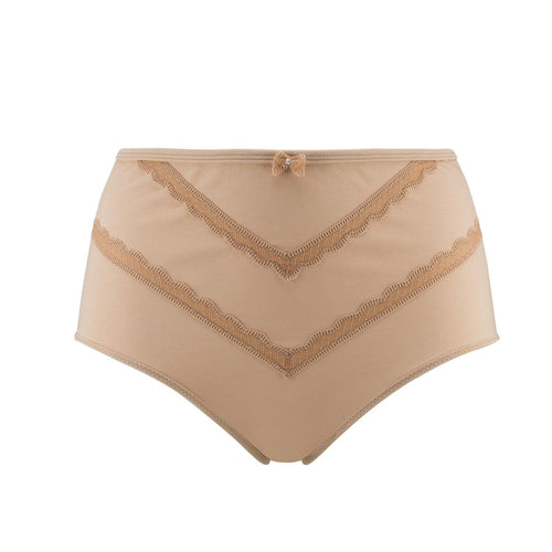 Vanessa- Silk & Organic Cotton Full Brief in Skin Tone Colours | Size: 8 | Color: Shell