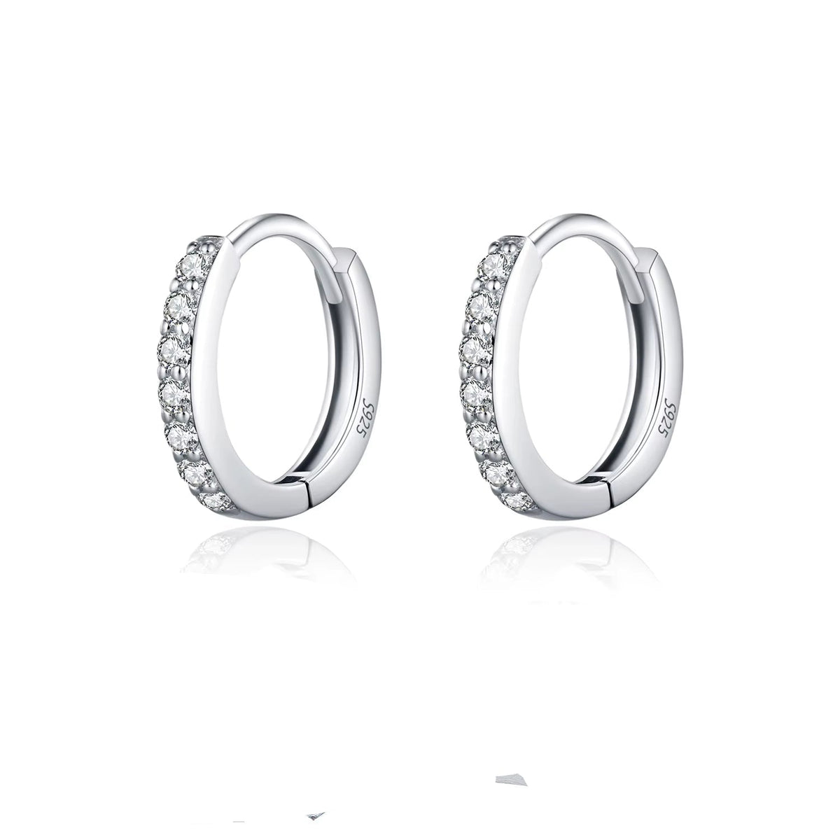 Exquisite D Color Moissanite Hoop Earrings in 925 Sterling Silver – A Classic Touch of Elegance for Women - Mse0094
