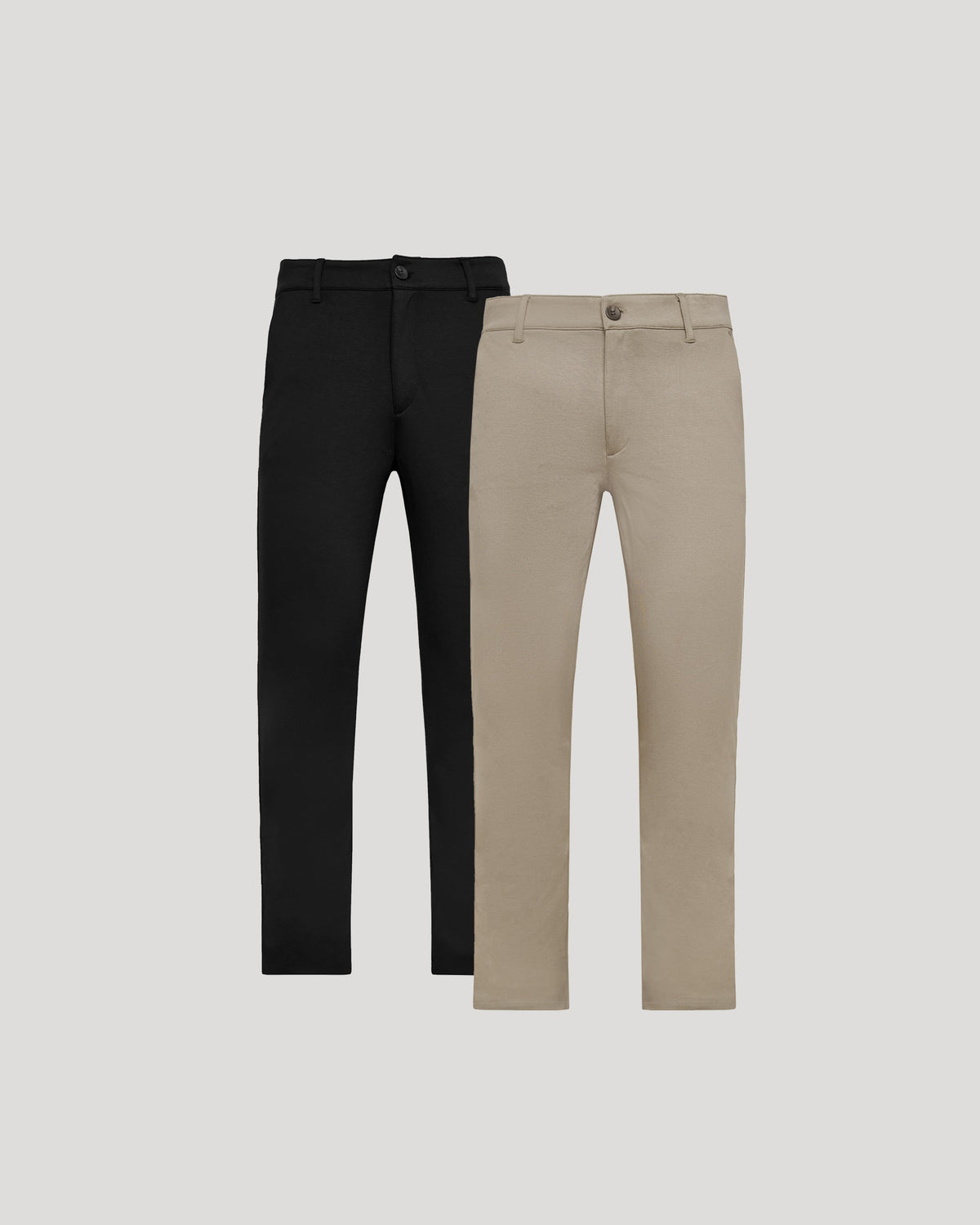 True Classic Black & Khaki Slim Comfort Knit Chino Pant 2-Pack | 30