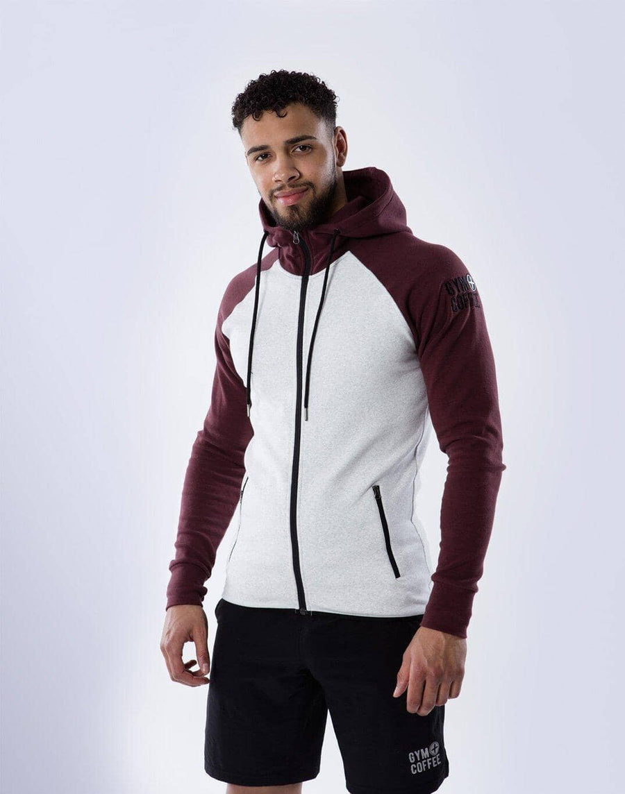 Men's 2Tone Chill Hoodie in Grape-Cream - Small / Grape/Cream