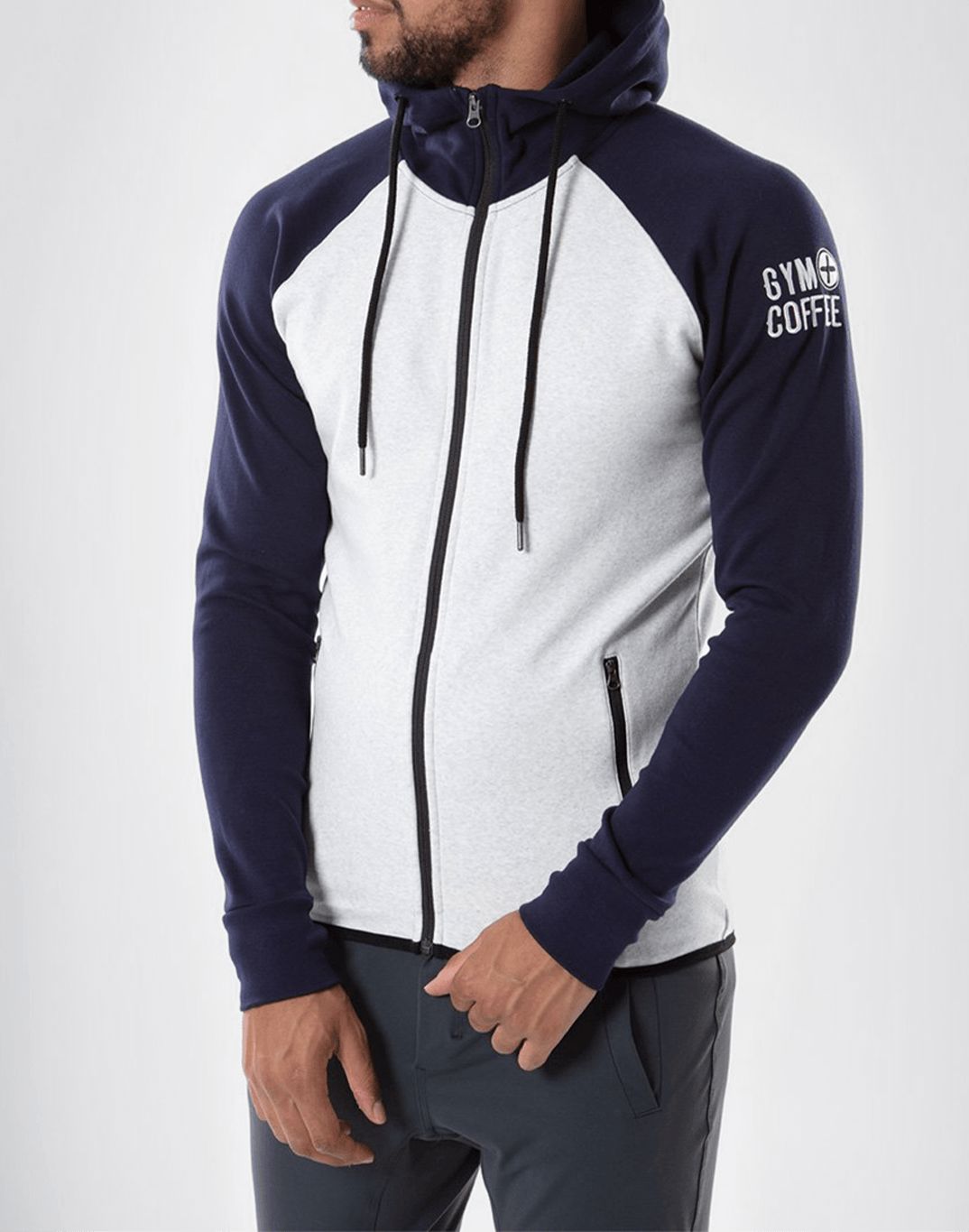 2Tone Chill Hoodie in Navy-Cream - Small / Navy/Cream