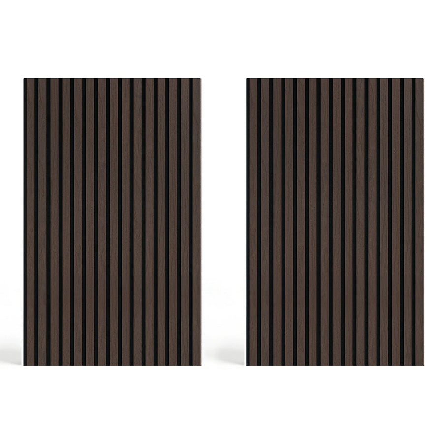 Acoustic Slat Wood Wall Panel - Smoked Oak - 1200 - 2 Pack