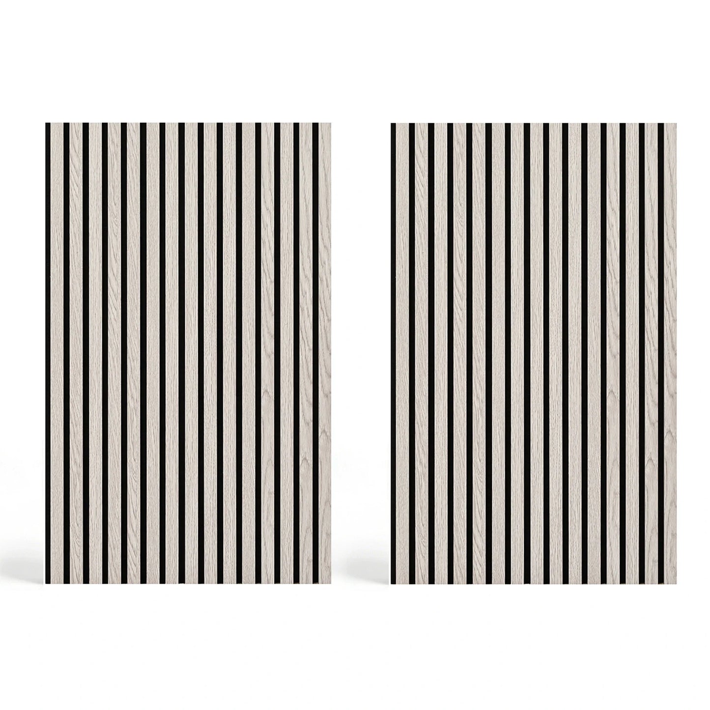Acoustic Slat Wood Wall Panel - Grey - 1200 - 2 Pack